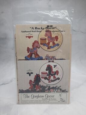 The Gingham Goose A Rocky Horse Applique Wall Hoop or Soft Sculpture Pattern